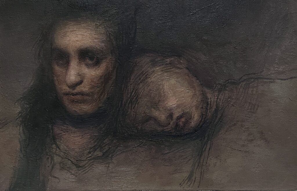 31,5×49cm 2021 tuval üzerine yağlıboya