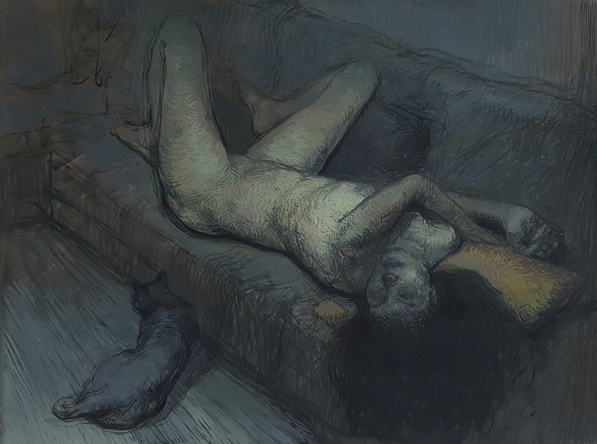 35×45cm kağıt üzerine akrilik 2021