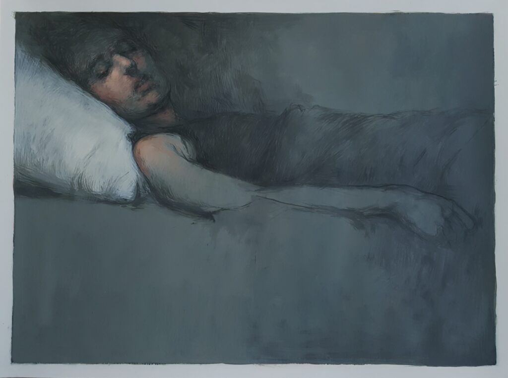 42×56,5 kağıt üzerine akrilik boya 2020