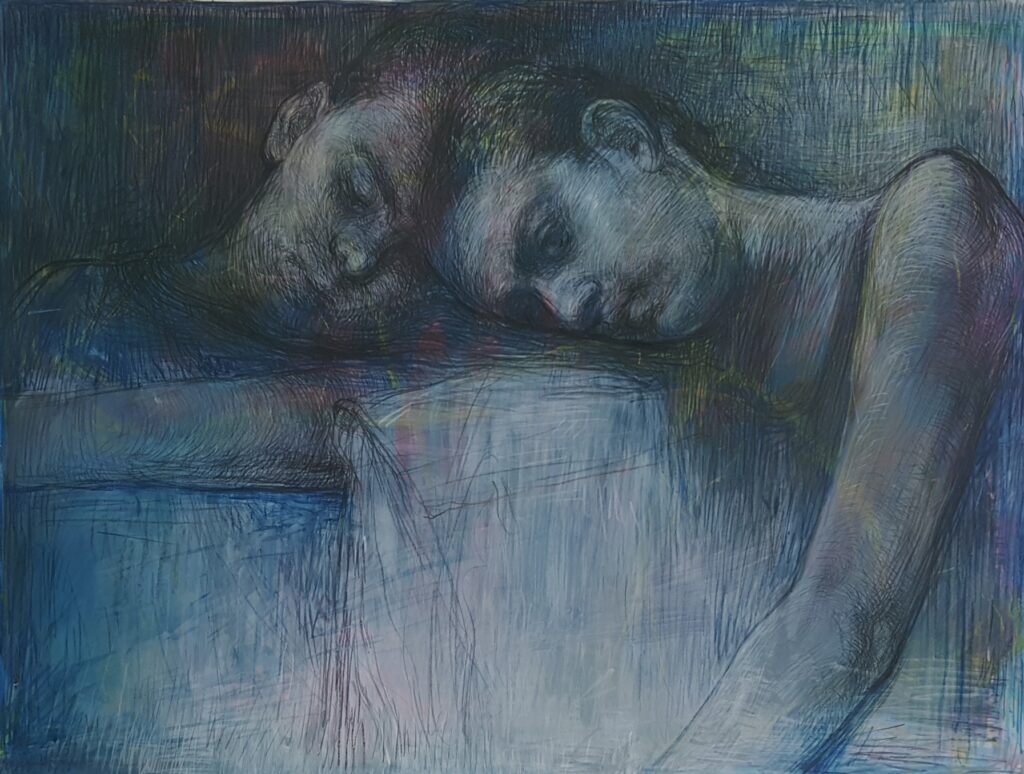 44×56,5cm kağıt üzerine karışık teknik 2020