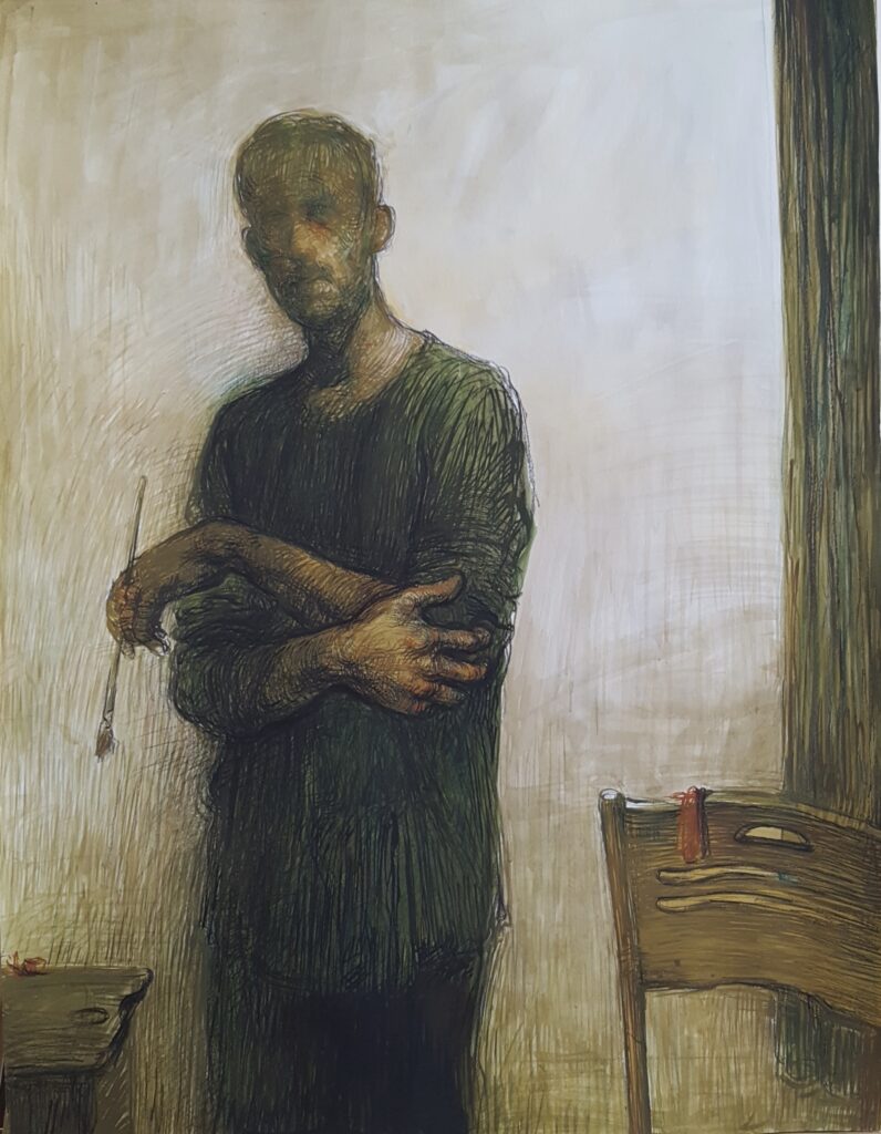 45×34.5cm guaj ve kalem 2020