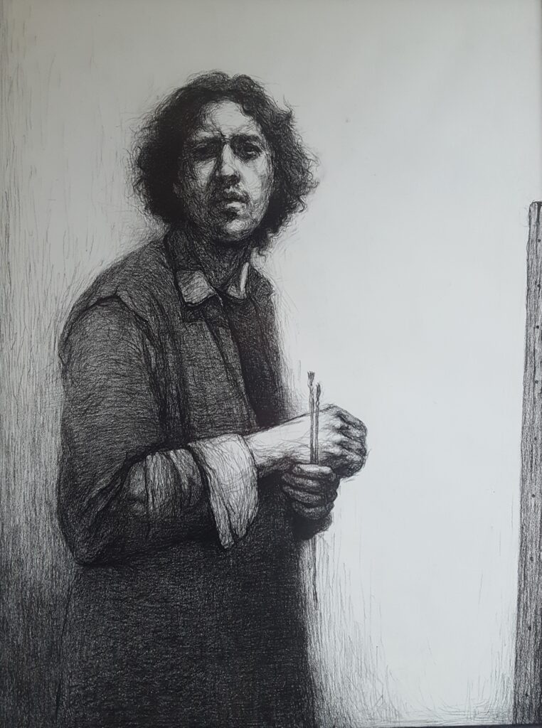 47.5×62cm Kagit Uzerine Komur 2017 762x1024