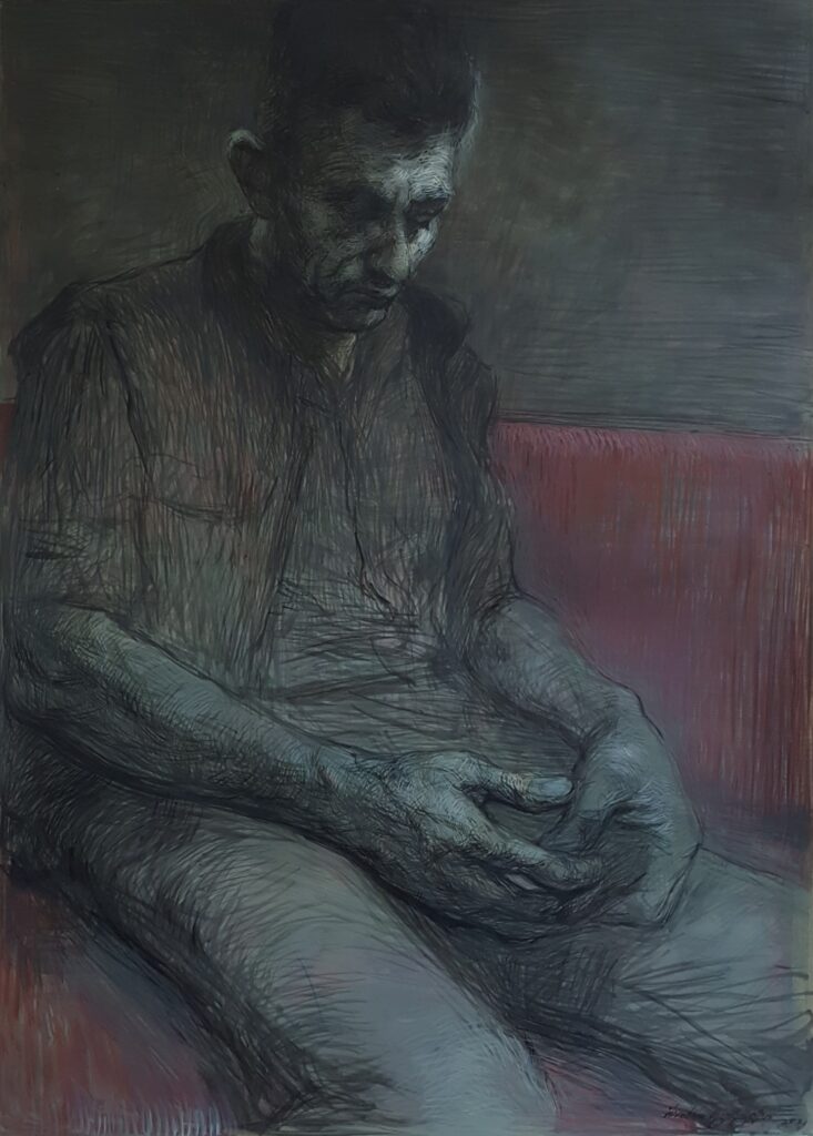 56×41cm 2021 kağıt üzerine akrilik boya