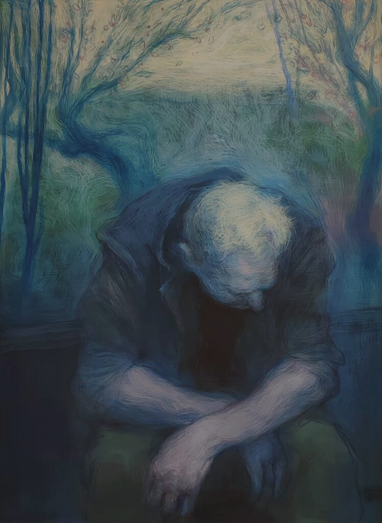 57×43cm 2024 kağıt üzerine akrilik boya