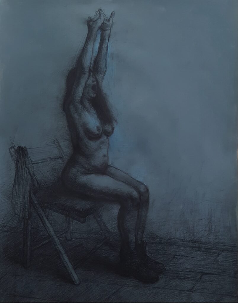 70×55cm kagıt uzerine kömür 2019