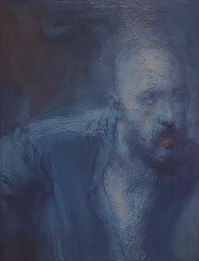 Dumanli Otoportre 355×29cm 2024 Karton Uzerine Akrilik Boya 782x1024