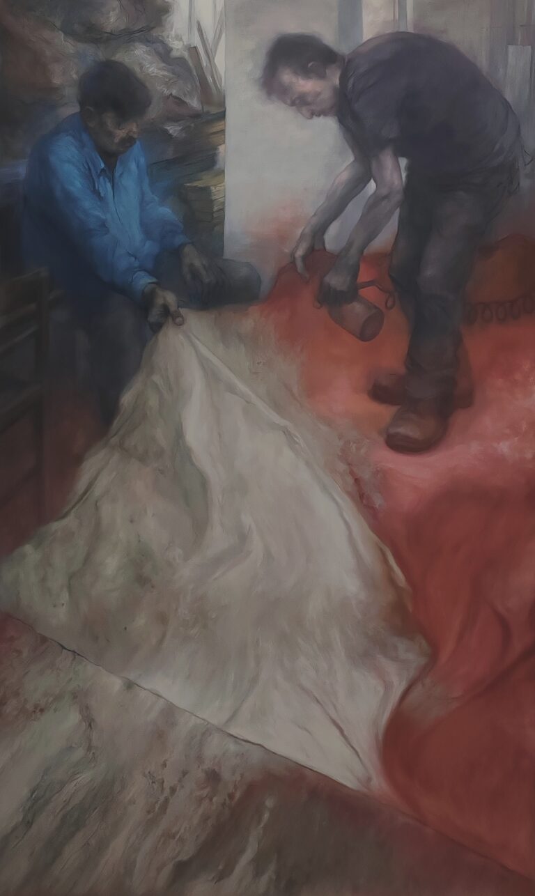 pistoleyle boya ii 150×90cm 2024 tuval üzerine yağlıboya